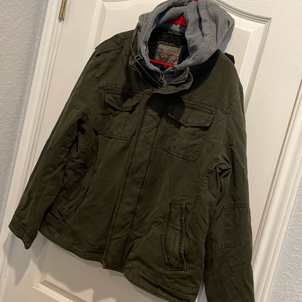 NWT LEVIS LINED JACKET OLIVE GREEN